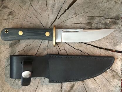 Tanto with Guard, Paper and Canvas Black Micarta Grips