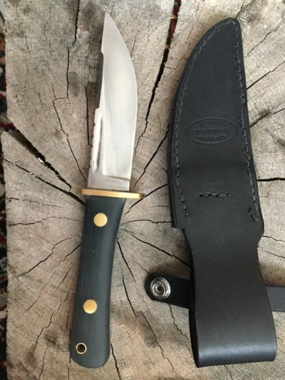 Tanto with Guard, Smooth Black Micarta Grips - Image 2