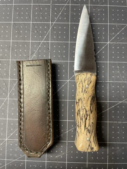Spalted Tamarind Wood Handle, Nickel Silver Pins