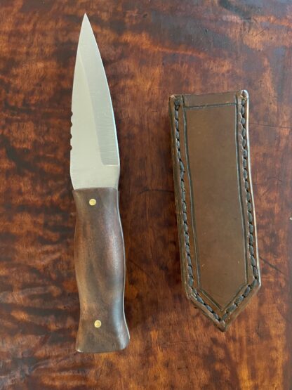 Scottish Highlander Knife Sgian-dubh with Figured Walnut Wood Handle, Brass Pins 890 - Image 2