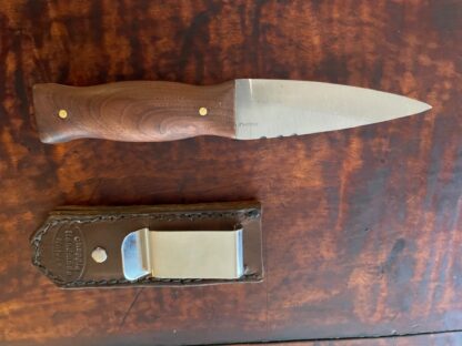 Scottish Highlander Knife Sgian-dubh with Figured Walnut Wood Handle, Brass Pins 920 - Image 2
